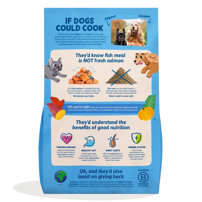 Edgard & Cooper Pienso Para Perros Adultos Grandes Con Salmón Fresco , 12 kg