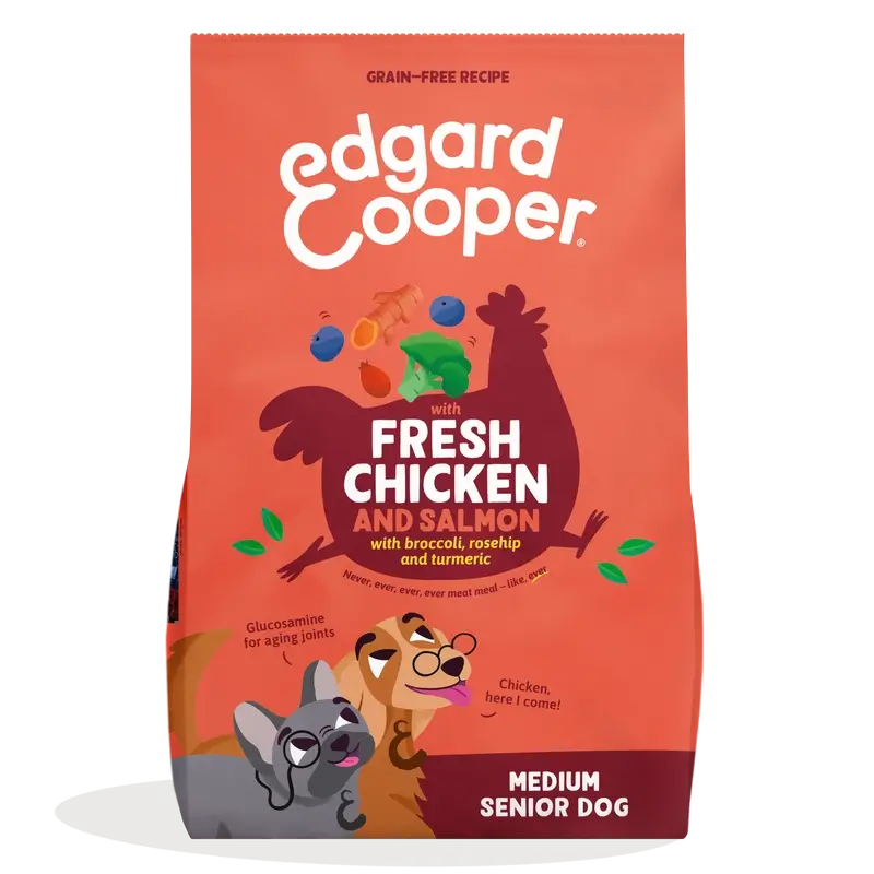 Edgard & Cooper Pienso Para Perros Senior Medianos Con Pollo Y Salmón Frescos , 2,5 kg