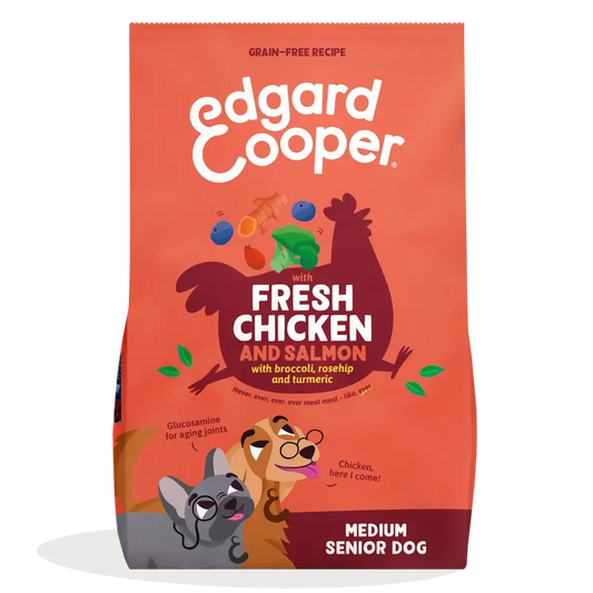 Edgard & Cooper Pienso Para Perros Senior Medianos Con Pollo Y Salmón Frescos , 2,5 kg