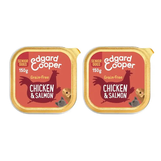 Edgard & Cooper Comida Húmeda Para Perros 11X150G Pollo Y Salmón, Pack De 2