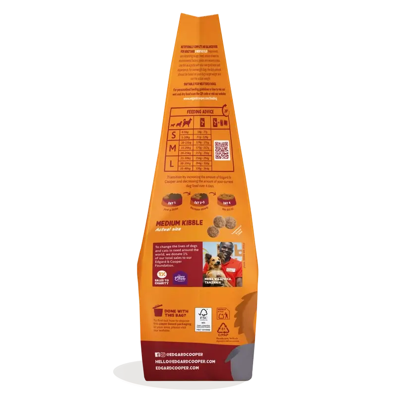 Edgard & Cooper Pienso Para Perros Adultos Medianos Con Pollo Fresco , 1 kg