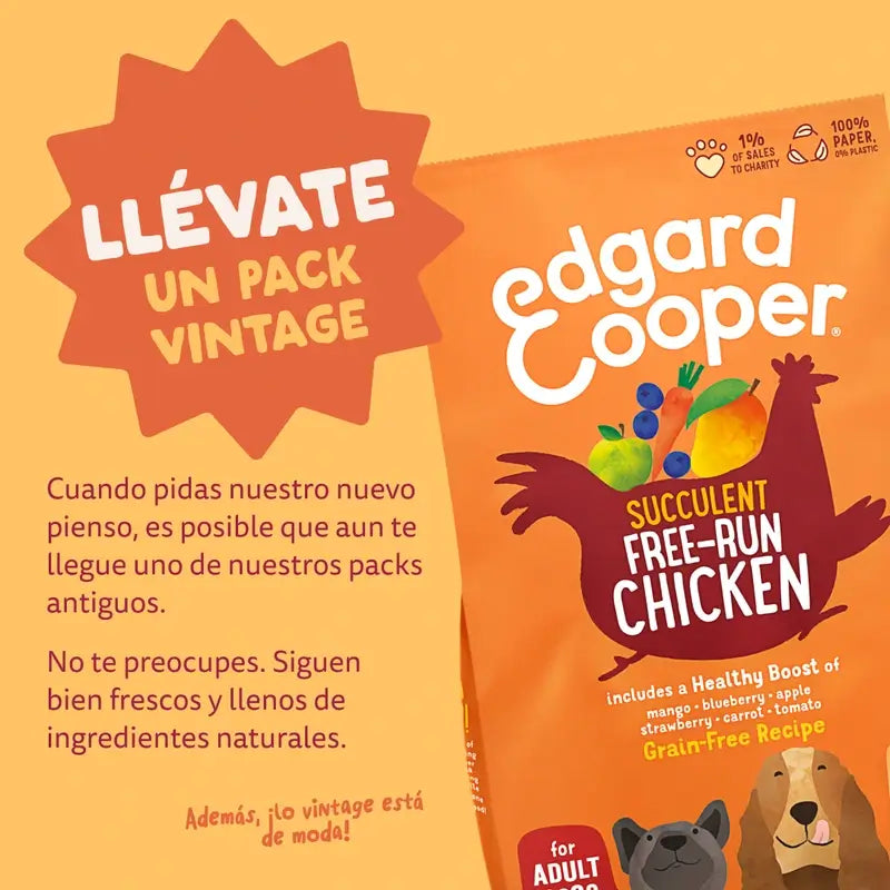 Edgard & Cooper Pienso Para Perros Adultos Medianos Con Pollo Fresco , 7 kg