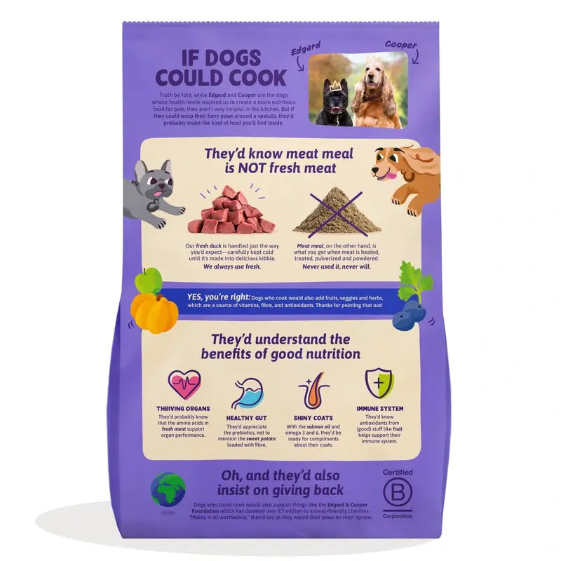 Edgard & Cooper Pienso Para Perros Adultos Medianos Con Pato Fresco , 7 kg