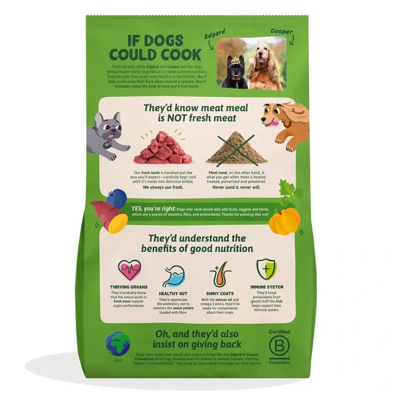 Edgard & Cooper Pienso Para Perros Adultos Mini Con Cordero Fresco , 3 kg