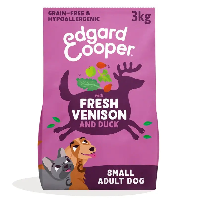 Edgard & Cooper Pienso Para Perros Adultos Mini Con Venado Y Pato Frescos , 3 kg