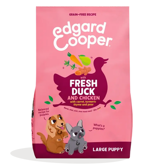 Edgard & Cooper Pienso Para Cachorros Grandes Con Pato Y Pollo Frescos , 12 kg