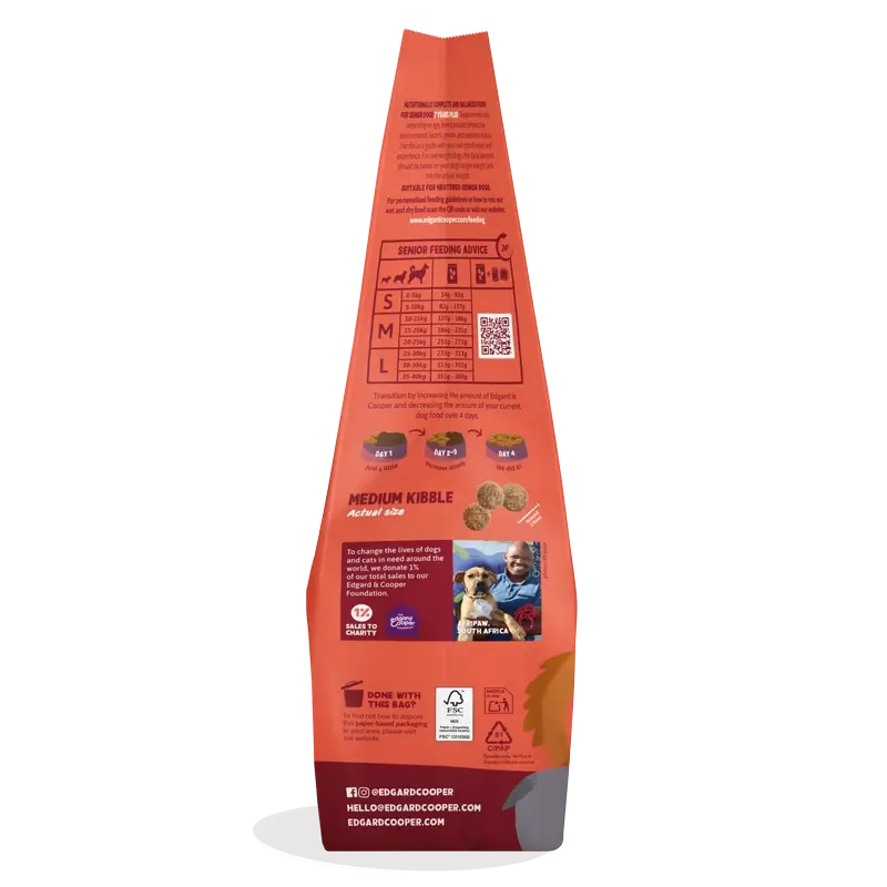 Edgard & Cooper Pienso Para Perros Senior Medianos Con Pollo Y Salmón Frescos , 7 kg