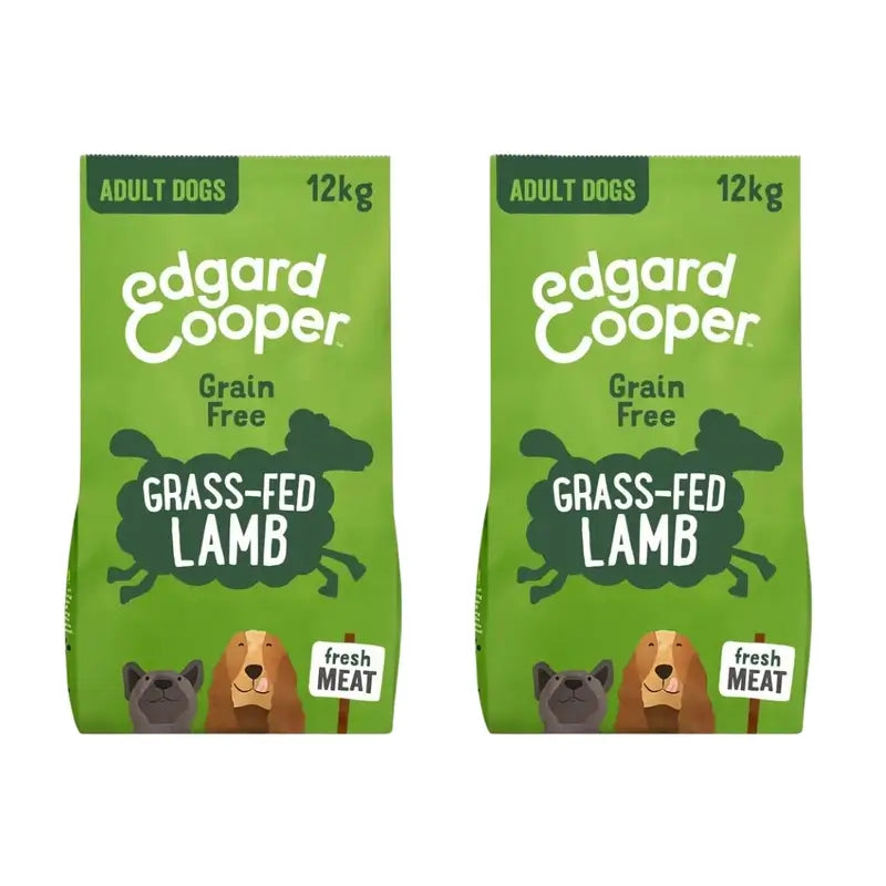 Edgard & Cooper Pienso Para Perros 12Kg Cordero, Pack De 2