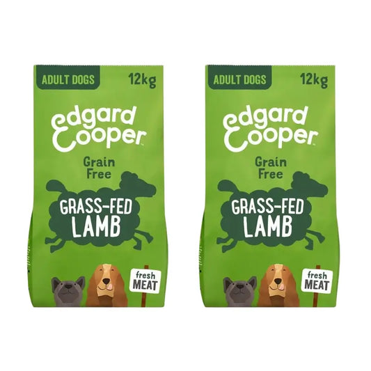 Edgard & Cooper Pienso Para Perros 12Kg Cordero, Pack De 2