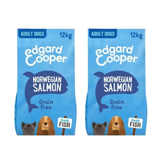 Edgard & Cooper Pienso Para Perros 12Kg Salmón Noruego, Pack De 2