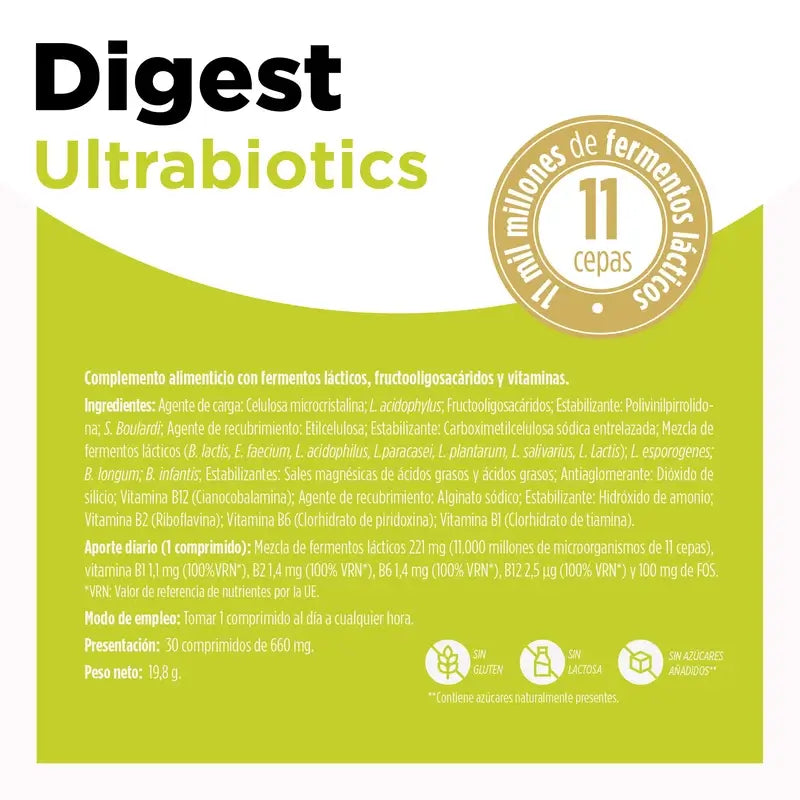 Eladiet Digest UltraBiotics, 30 comprimidos