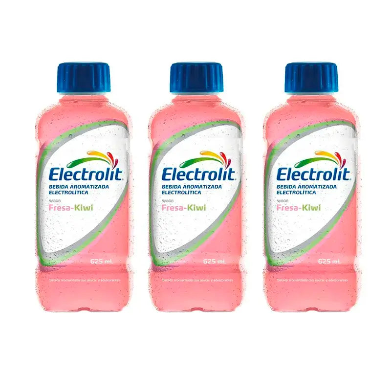 Electrolit Bebida Electrolítica Fresa-Kiwi, Pack 3 x 625 ml