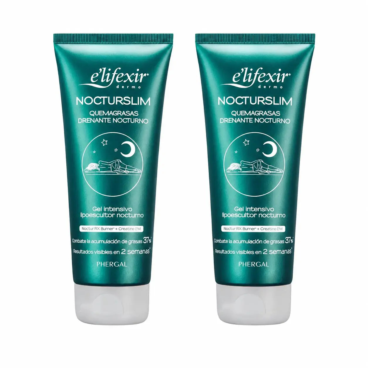 Elifexir Nocturslim Crema Anticelulítica Intensiva Quemagrasas Reductora Noche 200Ml , pack 2