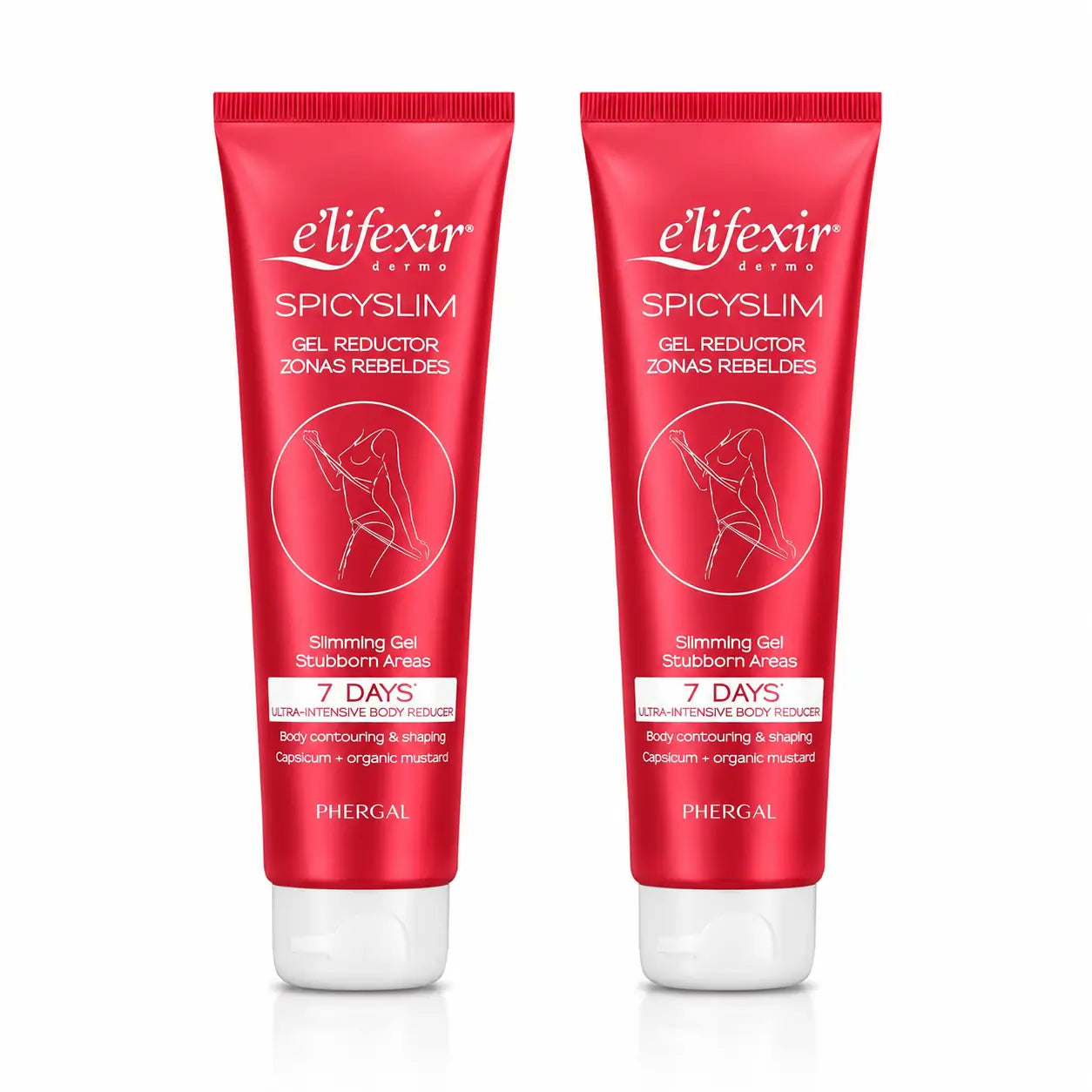 Elifexir Spicyslim Gel Quemagrasa Ultraintensivo Zonas Rebeldes 150Ml , pack 2