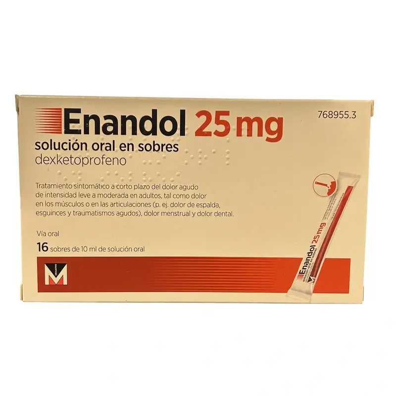 Enandol 25 Mg, 16 sobres solucion oral
