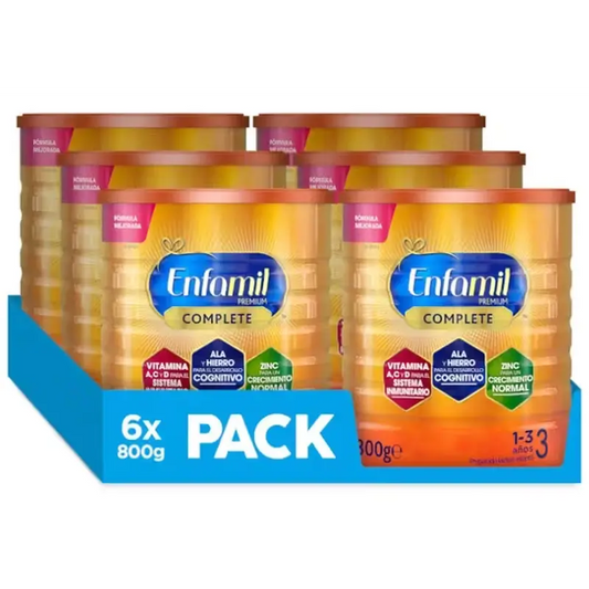 Enfamil Complete 3 Leche De Crecimiento, Pack 6 X 800 Gr