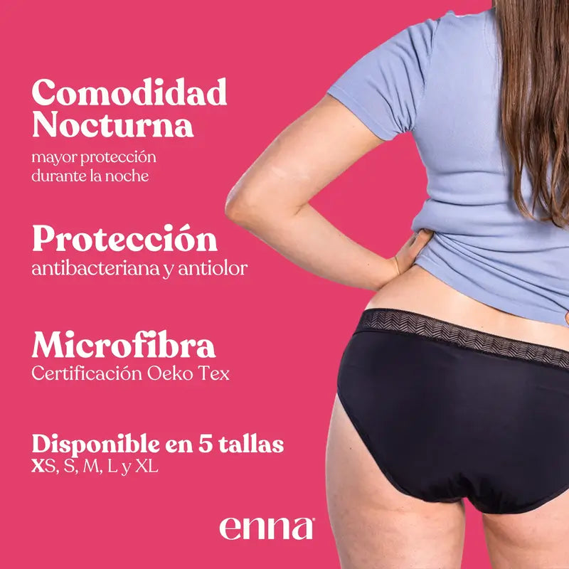 Enna Braga Menstrual Modern Hipster - Flujo Abundante, Talla XL