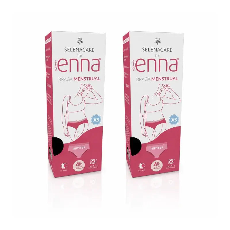 Enna Braga Menstrual Modern Hipster - Flujo Abundante, Talla XS,  Pack 2 Uds