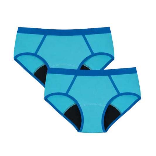 Enna Braga Menstrual Teens Sporty - Flujo Medio, 152 Cm, Azul, Pack 2 Uds