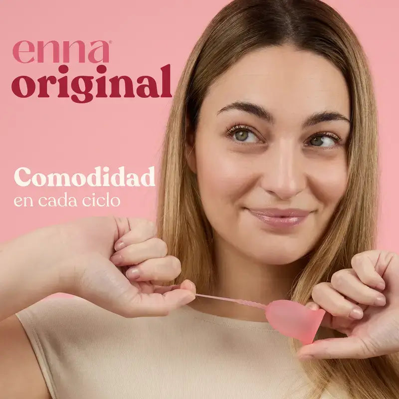 Enna Cycle Original Copa Menstrual Sin Aplicador, Talla M, Pack 2 Uds