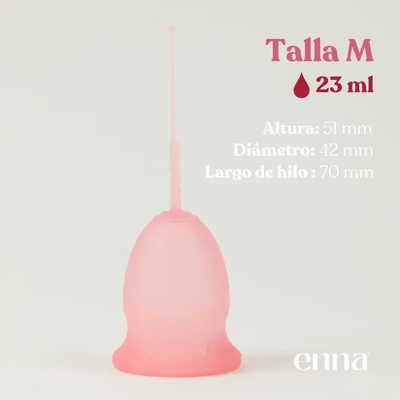 Enna Cycle Original Copa Menstrual Sin Aplicador, Talla M, Pack 2 Uds