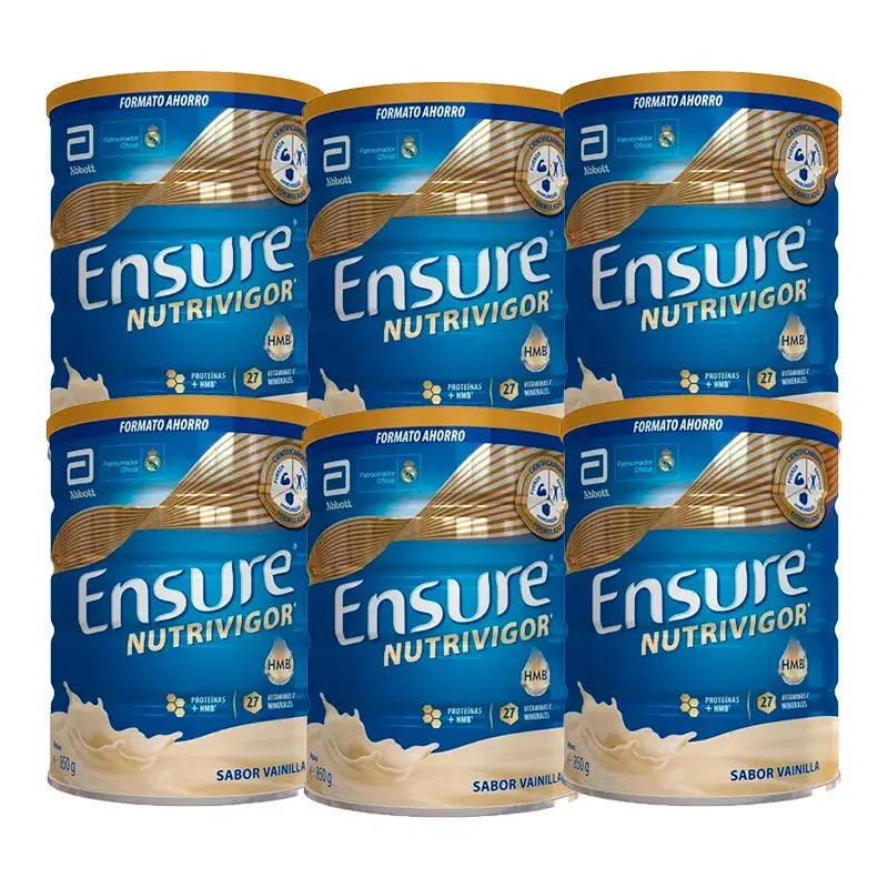 Ensure Nutrivigor Vainilla Lata, Pack 6 x 850 gr