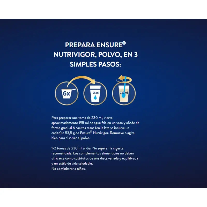 Ensure Nutrivigor Vainilla Latas, Pack  2x850 gr