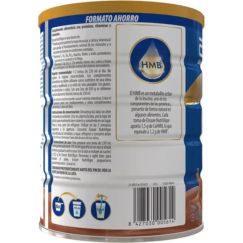 Ensure Pack Ahorro Chocolate 850G + 400Gr , 1250 gramos