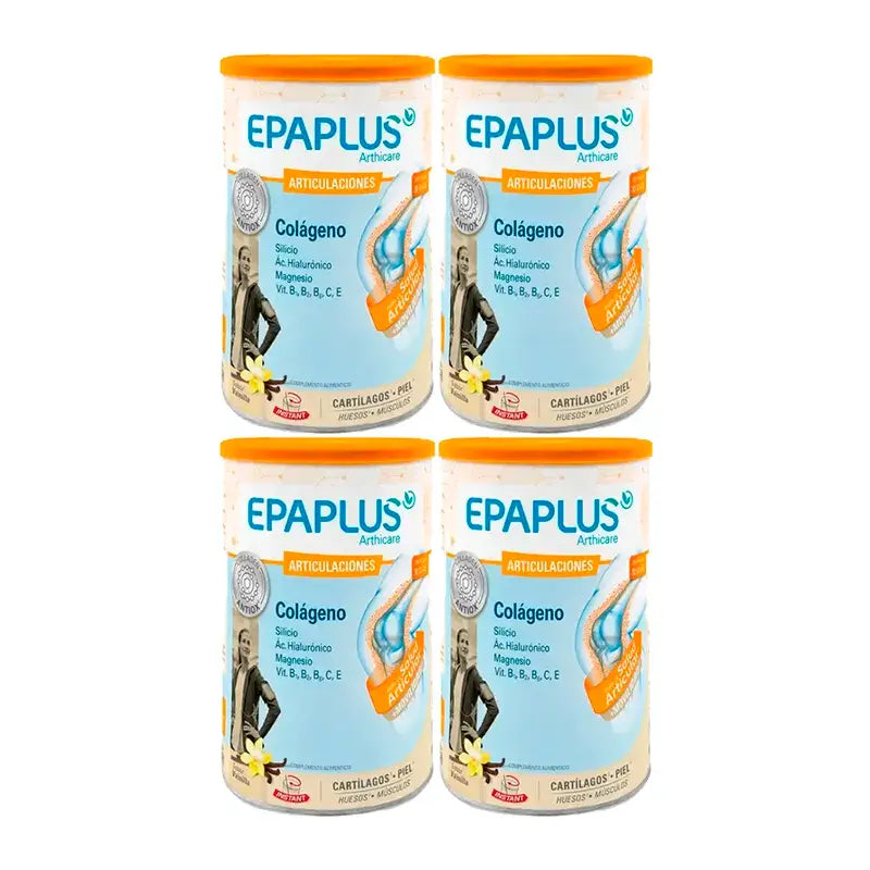 Epaplus Arthicare Colágeno Sabor Vainilla, Pack 4 x 328 gr