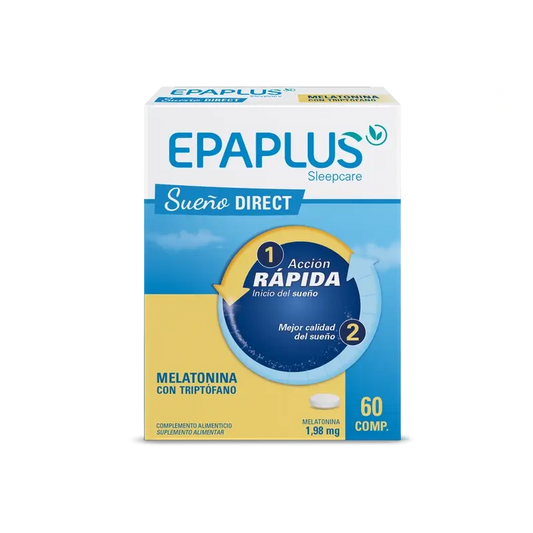 Epaplus Sleepcare Melatonina Direct Con Triptófano Plus , 60 comprimidos