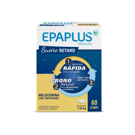 Epaplus Sleepcare Melatonina Retard Con Triptófano Plus , 60 comprimidos