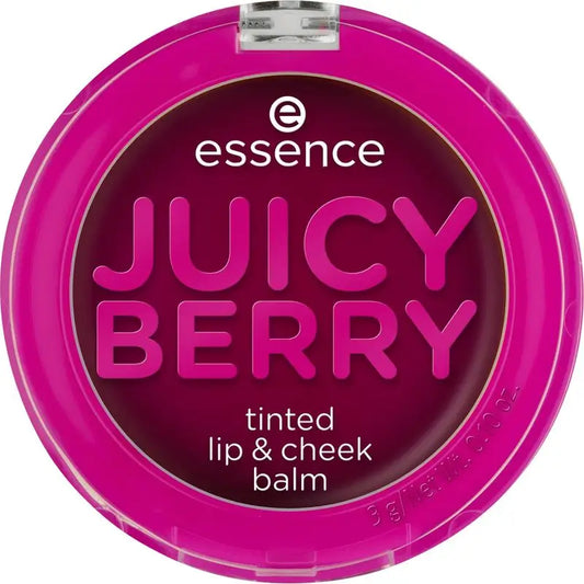Essence Bálsamo Para Labios Y Mejillas Con Color Juicy Berry Violeta, 3 gr