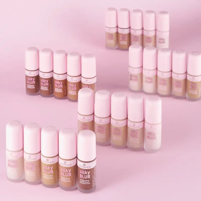 Essence Base Maquillaje Hidratante Larga Duración Silky Blur 100, 30 ml