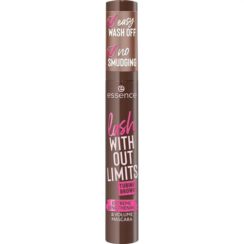 Essence Máscara De Pestañas Marrón Lash Without Limits Tubing Extreme Lengthening & Volume 05 , 13 ml