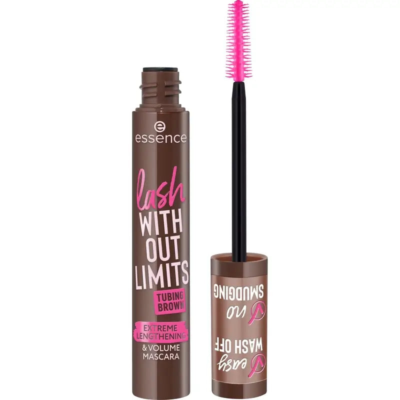 Essence Máscara De Pestañas Marrón Lash Without Limits Tubing Extreme Lengthening & Volume 05 , 13 ml