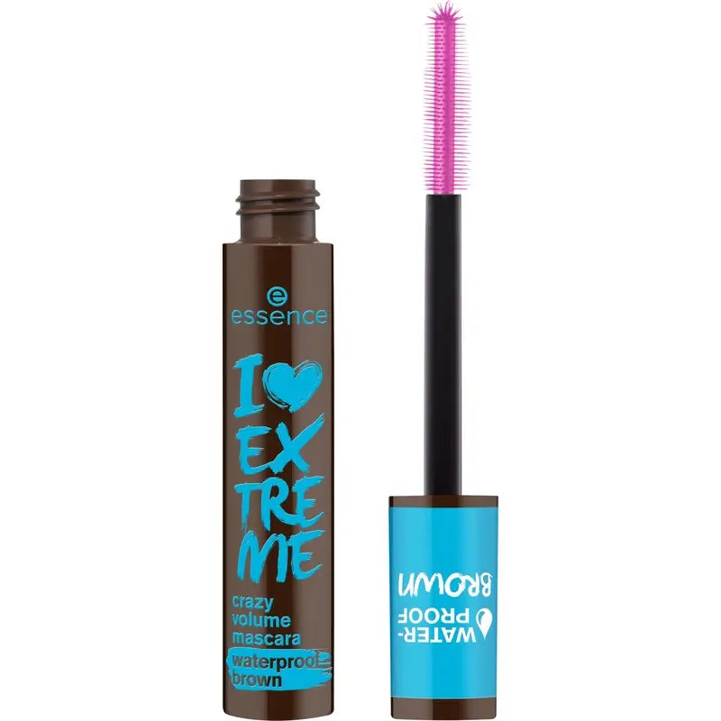 Essence Máscara Pestañas Waterproof Marrón I Love Extreme Crazy Volume 01, 12 ml