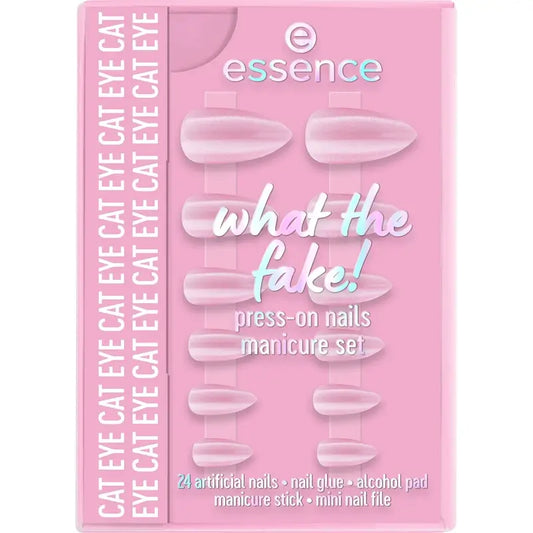 Essence Set De Manicura Con Uñas Postizas What The Fake! Press-On Nails 02 , 28 unidades
