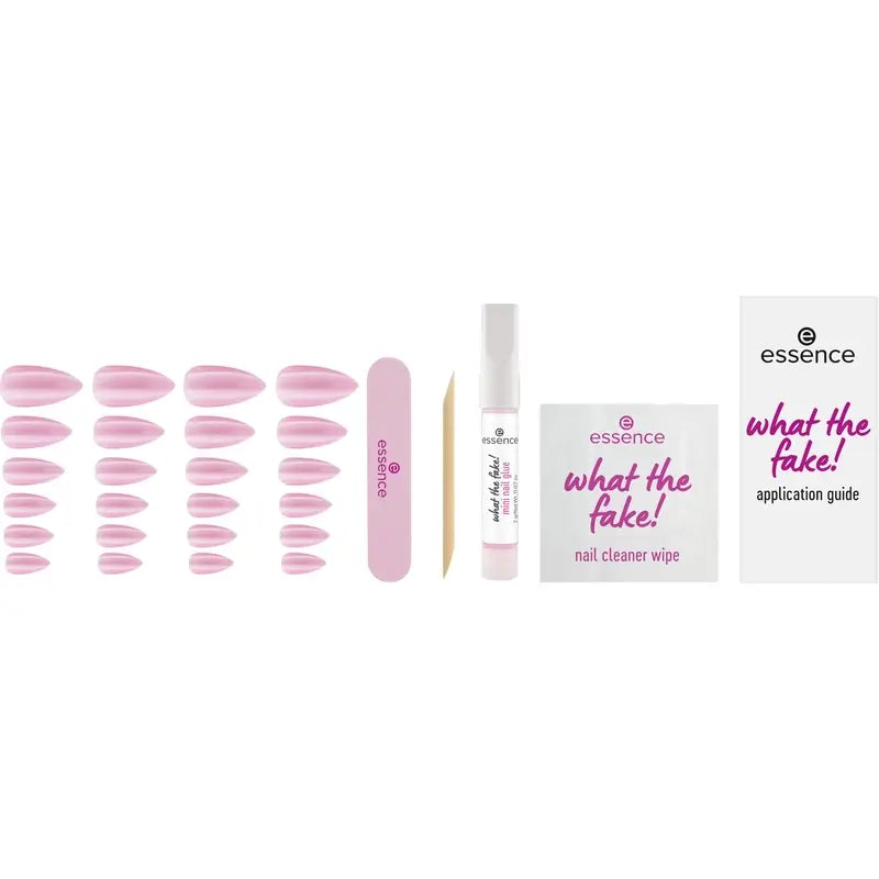 Essence Set De Manicura Con Uñas Postizas What The Fake! Press-On Nails 02 , 28 unidades
