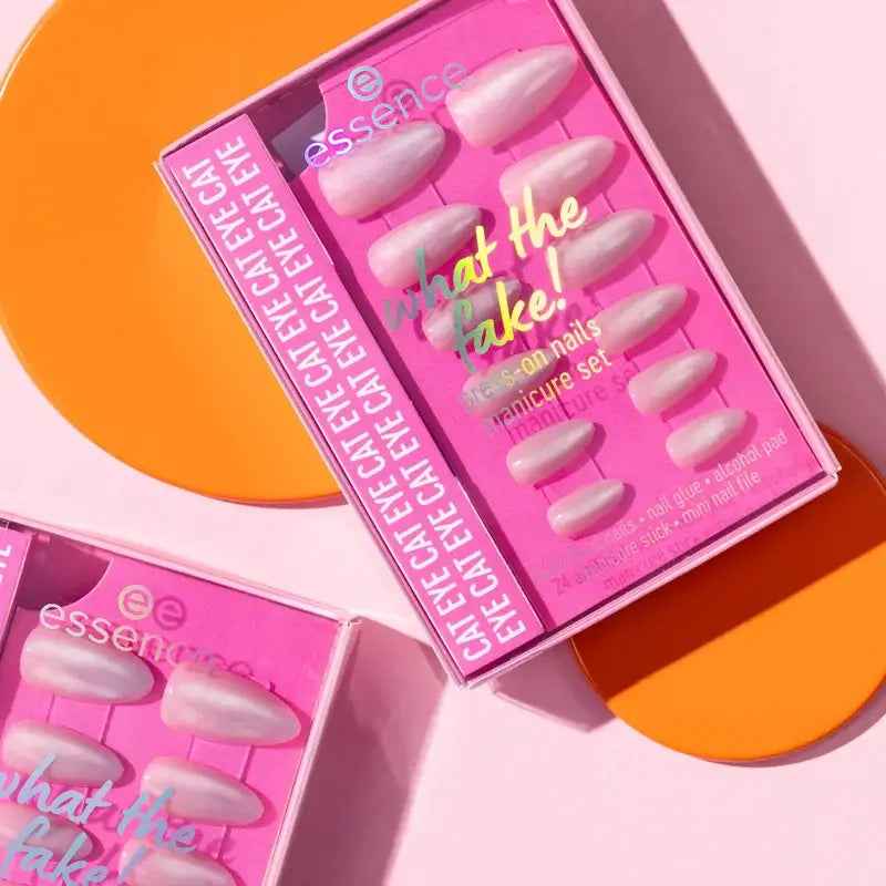 Essence Set De Manicura Con Uñas Postizas What The Fake! Press-On Nails 02 , 28 unidades