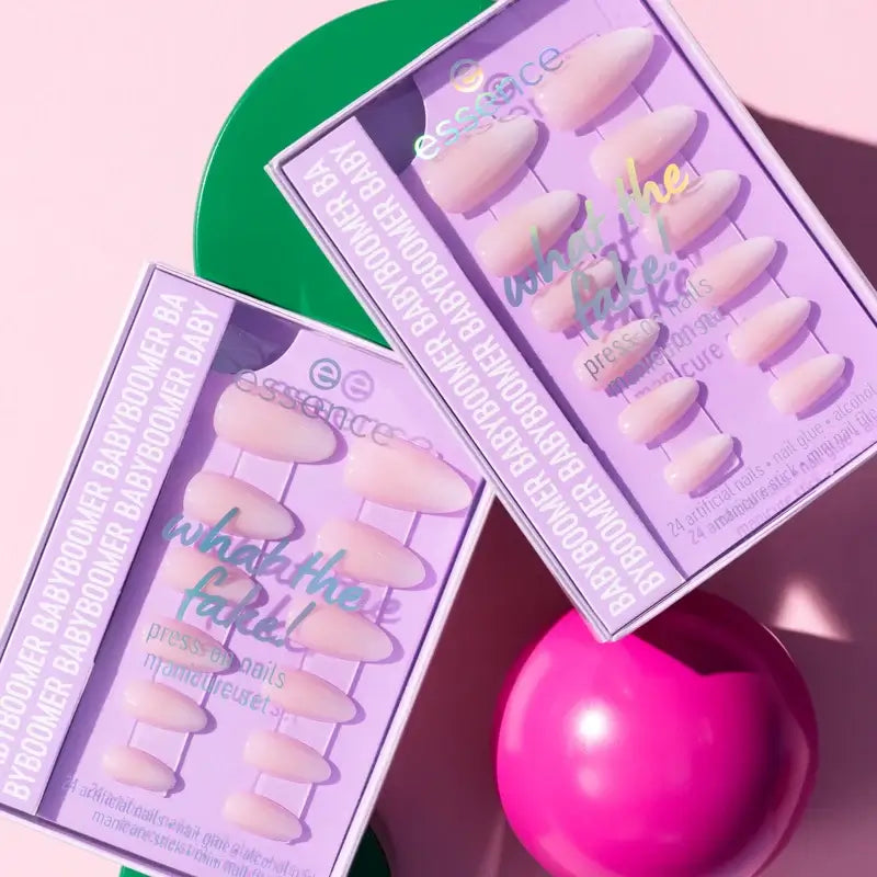 Essence Set De Manicura Con Uñas Postizas What The Fake! Press-On Nails 03 , 28 unidades
