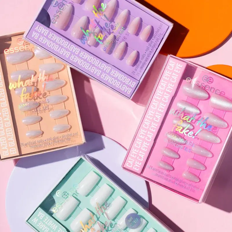 Essence Set De Manicura Con Uñas Postizas What The Fake! Press-On Nails 03 , 28 unidades