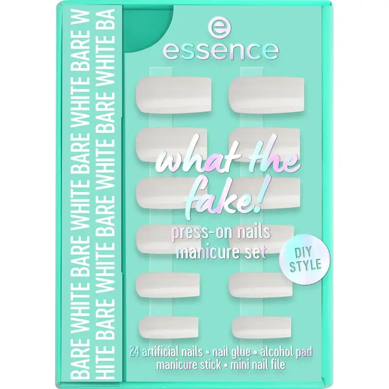 Essence Set De Manicura Con Uñas Postizas What The Fake! Press-On Nails 04 , 28 unidades