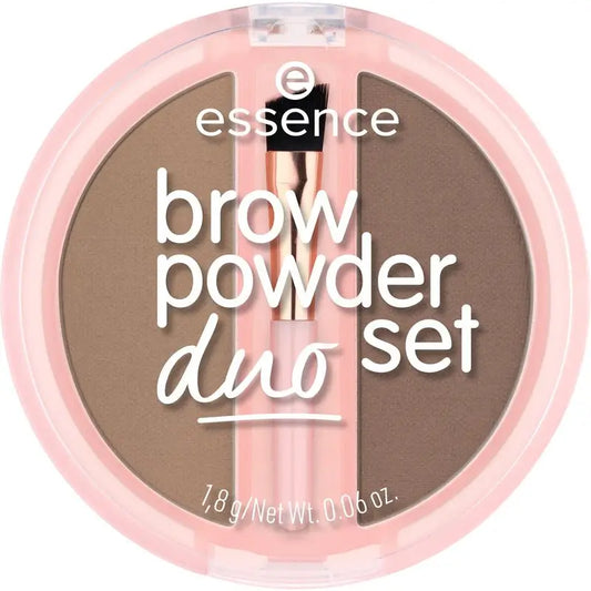 Essence Set Dúo De Polvos Para Cejas 01 Marrón, 1.8 gr