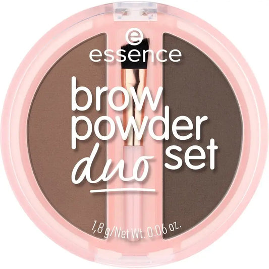 Essence Set Dúo De Polvos Para Cejas 02 Marrón, 1.8 gr