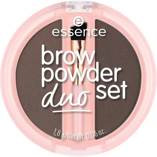 Essence Set Dúo De Polvos Para Cejas 03 Marrón, 1.8 gr