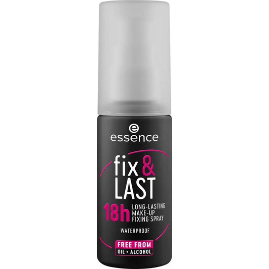 Essence Spray Fijador De Maquillaje De Larga Duración Fix & Last 18H Transparente, 50 ml