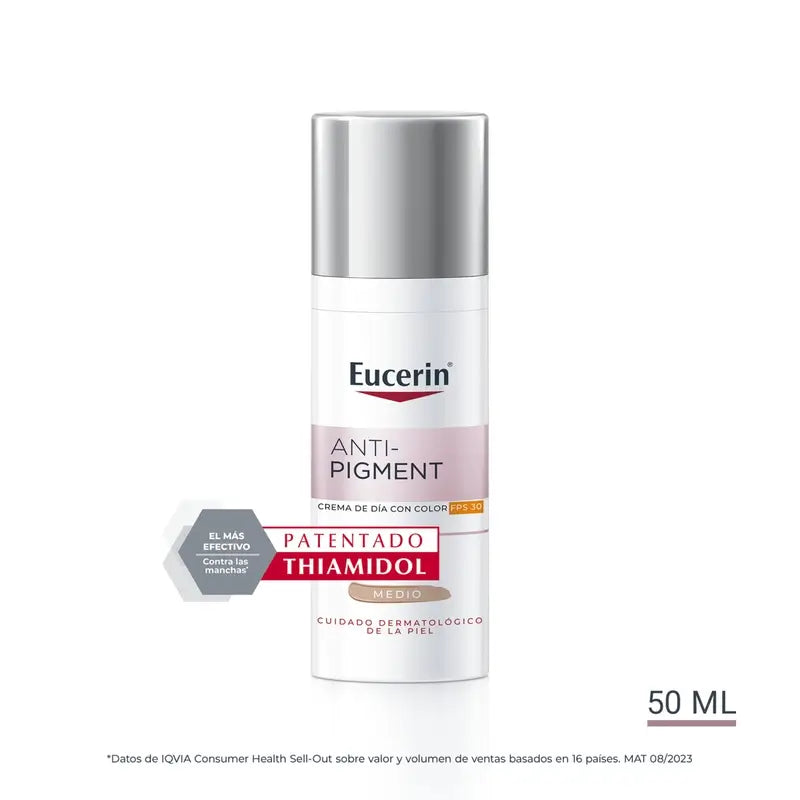 Eucerin Anti-Pigment Solar Crema De Día SPF30 Con Color, 50ml