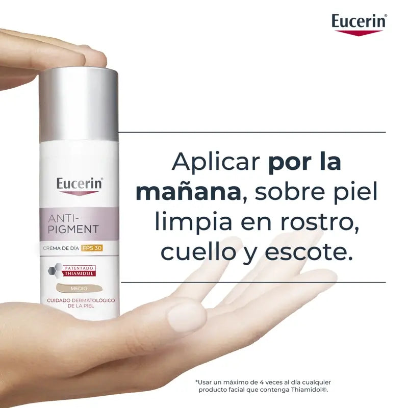 Eucerin Anti-Pigment Solar Crema De Día SPF30 Con Color, 50ml