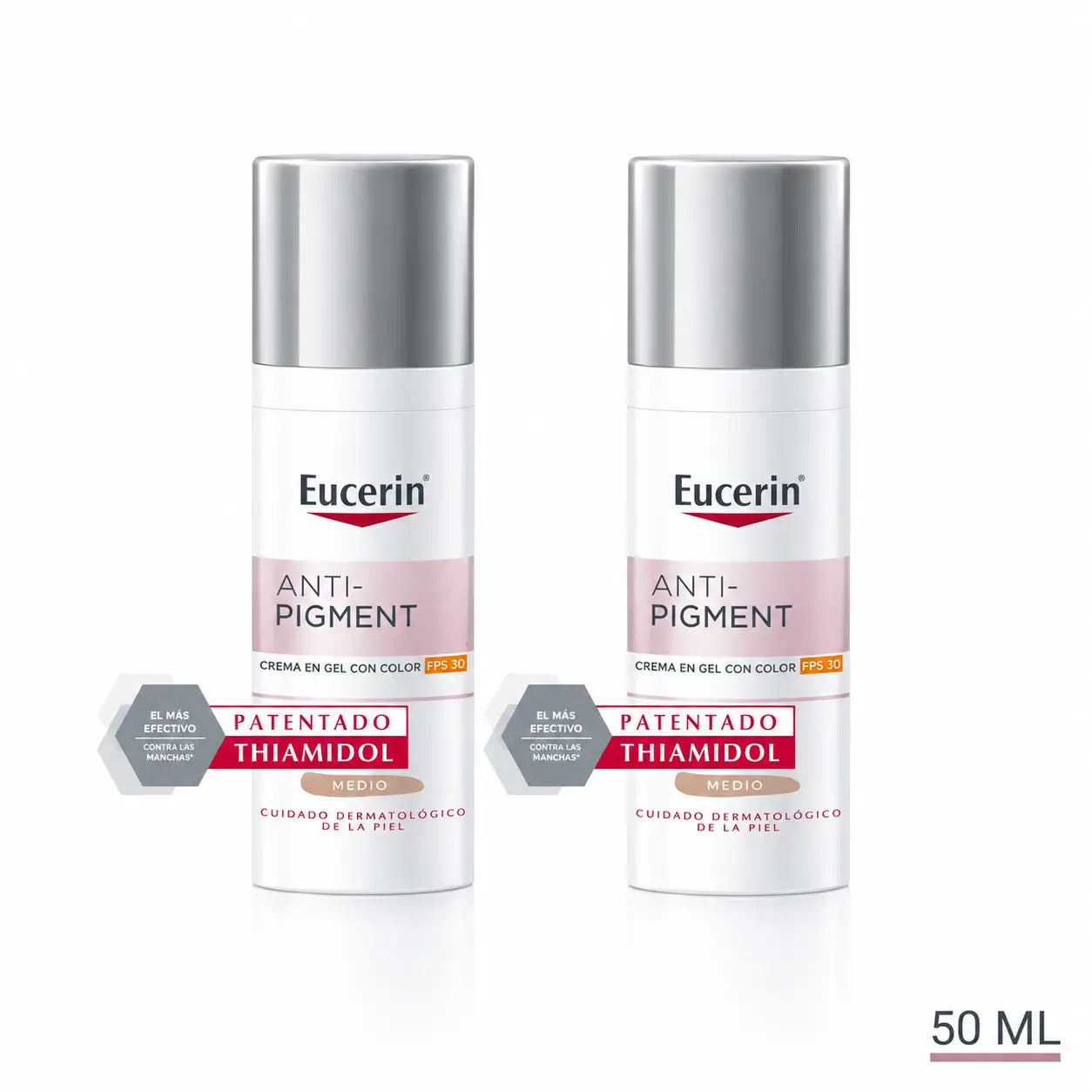 Eucerin Anti-Pigment Solar Crema De Día Spf30 Con Color Medio, 50Ml , pack 2