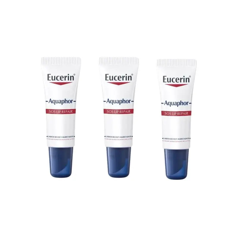 Eucerin Aquaphor Sos Regenerador Labial, 3X10 Ml
